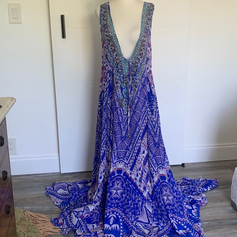 Camilla long silk dress